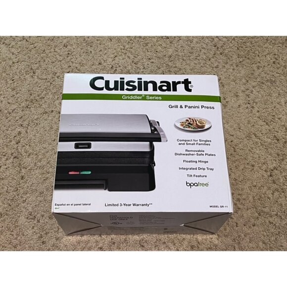 Cuisinart Griddler Series Grill & Panini Press GR-11 Non-Stick Brand New In Box - Picture 1 of 5